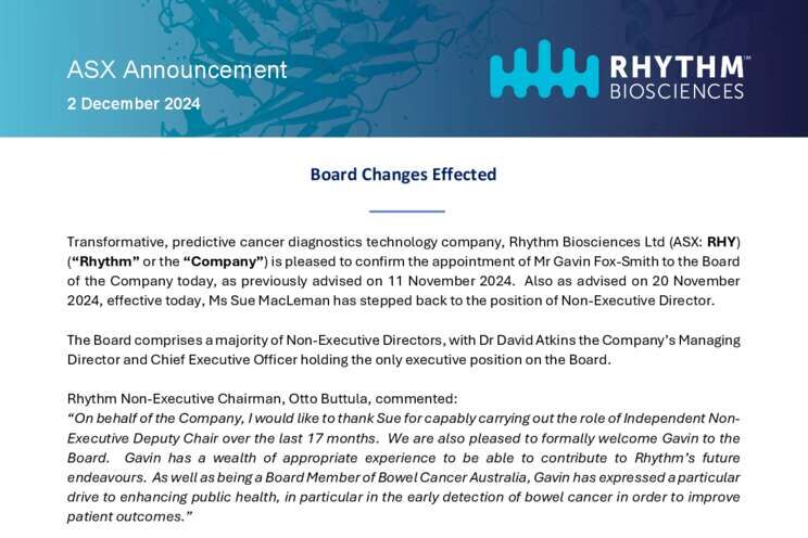 2-Dec-2024 - Board Changes Effected Cover Page