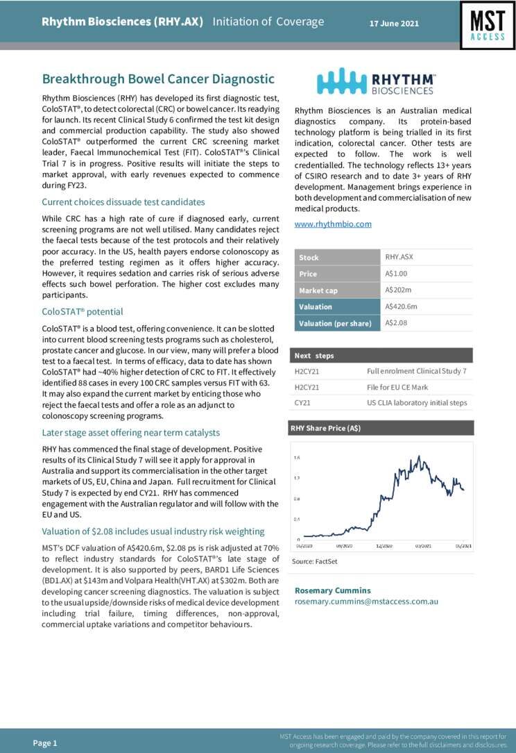 MST-Access-RHY-Initiation-Report-17Jun21 Cover Page