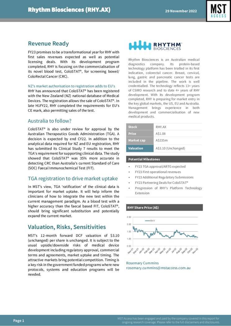 MST-Access-RHY-Update-Report-29Nov22 Cover Page